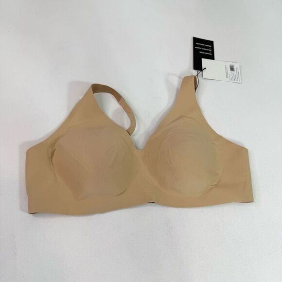 Knix Revolution Bra Womens XL Warm Sand 3D Wireless Smooth Soft Modern new - Picture 1 of 9